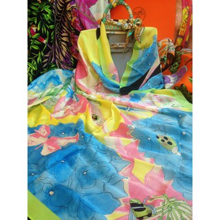 superbrandname Alexander Mquees ผ้าคลุมไหล่SILK 100%
