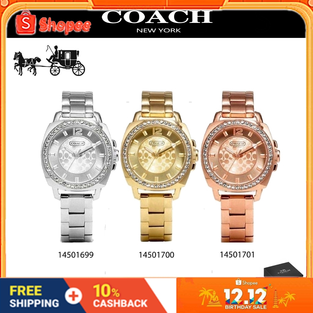 Coach แท้ 100% 14501699 14501700 14501701 - 34mm นาฬิกาแบรนด์เนม COACH นาฬิกาสำหรับผู้หญิงพร้อมส่ง C-55