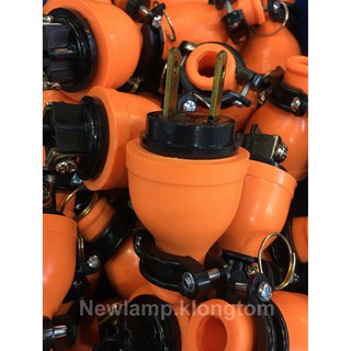 ปลั๊กยางมีห่วงตัวผู้ ยี่ห้อ SUMO สีส้ม(ทองเหลือง)/ สีดำ(ขาเหล็ก)
