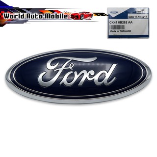 โลโก้ ติดหน้า กระจัง "FORD" ของแท้ ฟอรืด แรนเจอร์  สี น้ำเงิน , โครเมียม Ranger Ford 2 , 4 ประตู ปี2015-2018