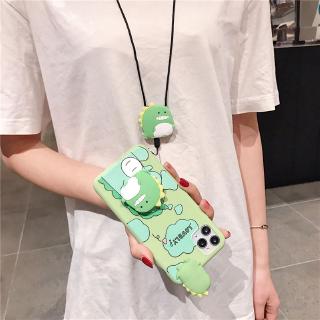 Cartoon ไดโนเสาร์ Apple iPhone 11 Pro Max 12 Mini X XS XR i7 i8 i6s i6 plus SE 2020 เคสมือถือ Soft TPU Case เคสโทรศัพท์