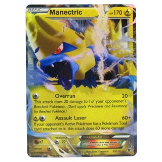 Manectrix EX Card ไลโวลต์ 23/119 Pokemon Card Gold Flash Light (Glossy) ภาษาอังกฤษ