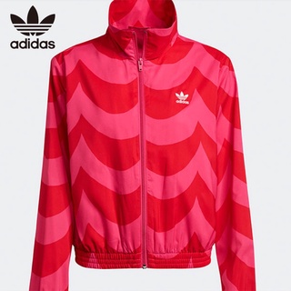 Adidas MARIMEKKO ของแท้ 100% เสื้อแจ็กเก็ต คอปกตั้ง ลายคลื่น H20484 H20485