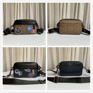 COACH, กระเป๋าสะพาย, กระเป๋า Crossbody, กระเป๋ากล้อง, สไตล์ Unisex, เทรนด์แฟชั่น，7294589188