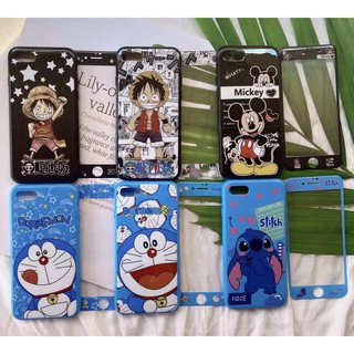 เคสโทรศํพท์ เคส+ฟิล์มกระจกหน้าหลังลายการ์ตูนลายเดี่ยวกันกับเคส(สิ้นค้าพร้อมส่ง)สำหรับรุ่นของนVIVO  Y11/Y12/Y15/Y17/Y20/Y