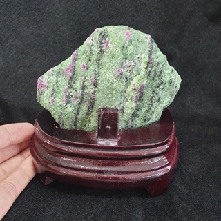 หินก้อนรู้บี้ซอยไซต์ ซอยไซต์ ทับทิม(Zoisite) Ruby Zoisite