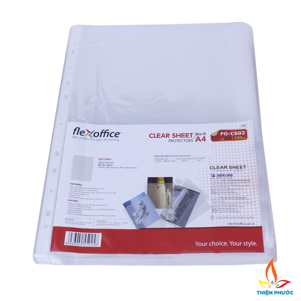 A4 Hole Cover - 4 tael File Thien Long CS02/CS03 GOHASI