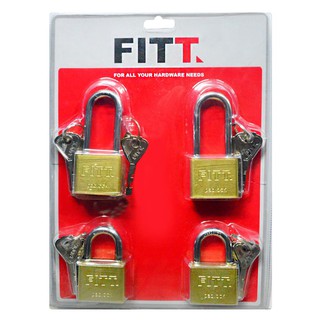 กุญแจ MK FITT 40 MM 4 ตัว/ชุด POLISHED BRASSPADLOCK MK FITT 40MM 4EA/SET POLISHED BRASS