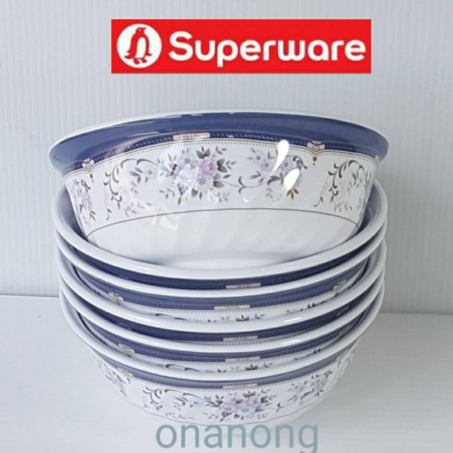 ชามโคม7นิ้ว 6ชิ้น ลายลิตเติ้ล บูลเก้ superware