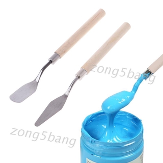 zong✨ 2Pcs Stainless Steel Palette Knife Spatula Scraper for Mixing Art Oil Painting