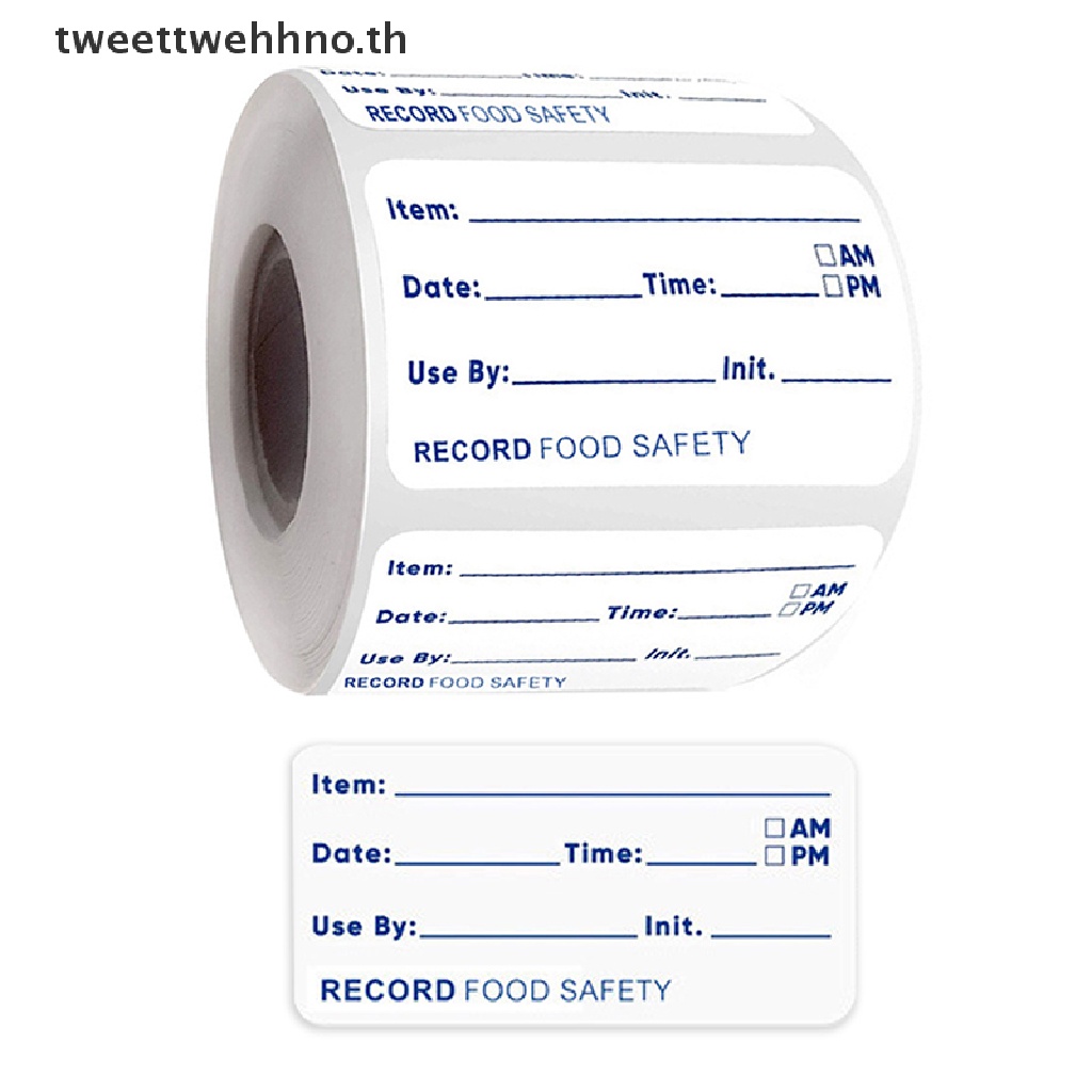 【tweettwehhno】สติกเกอร์ฉลาก วันที่ 500 ชิ้น ต่อม้วน สําหรับตู้เย็น ช่องแช่แข็ง