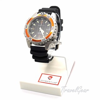 นาฬิกาMomentumรุ่นMens1M DV06O1B M1 Deep 6 Orange Bezel Polyurethane Dive Watch