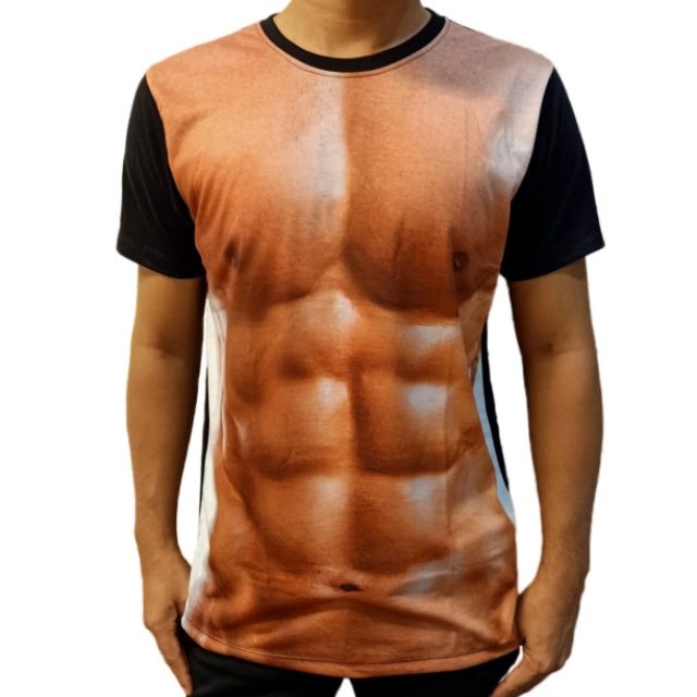 เสื้อยืด3Dสุดฮิต เสื้อลายซิกแพ็ค sixpack