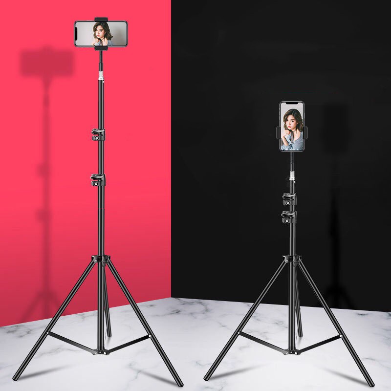 COD ชุด ขาตั้งกล้องเซลฟี่ พร้อมรีโมทบลูทูธในตัว หัวต่อมือถือ รุ่น Tripod（สูงสุด 210cm, ขั้นต่ำ 66cm ) + รีโมท