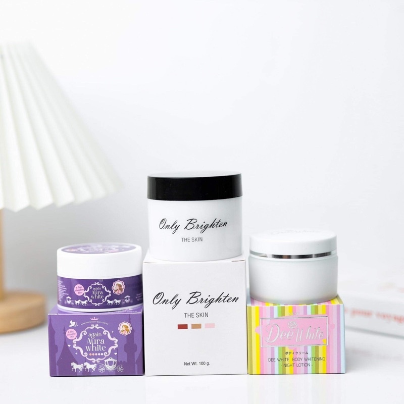 ครีม only brighten +ครีมเผือก+ครีมดีไวท์ หัวเชื้อคลีนิค ของแท้100%