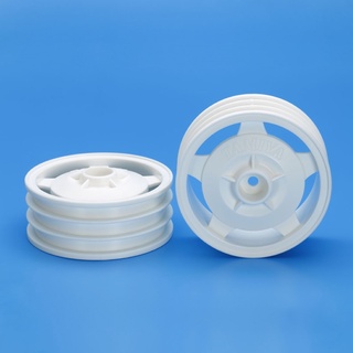 💥New💥  TAMIYA 22044 2WD Buggy Front Star Dish Wheels (Hex Hub, White)