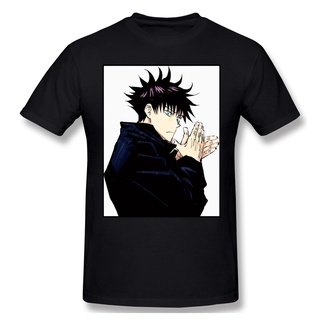 เสื้อยืดผ้าฝ้ายพิมพ์ลายขายดี เสื้อยืด ผ้าฝ้าย พิมพ์ลายอนิเมะ Jujutsu Kaisen Megumi Fushiguroanime สําหรับผู้ชาย