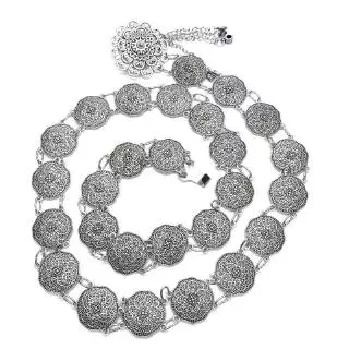 เข็มขัดอีสาน Vintage jewelry ชุดล้านนาไท เข็มขัด เงินโบราณ เอว39นิ้ว