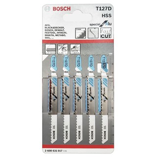 BOSCH ใบเลื่อยจิ๊กซอร์ตัดโลหะ T127D รุ่น 2608630310 (5 ชิ้น/ชุด)