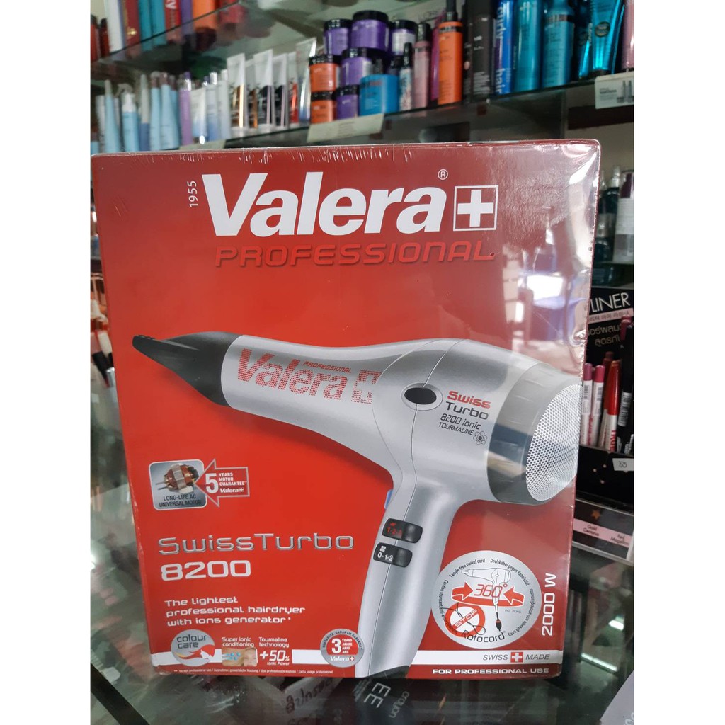 Valera professional Swiss turbo 8200 ไดร์เป่าผมน้ำหนักเบาพิเศษ 2000 watt ขนาดกระทัดรัดพร้อมสร้างประจ