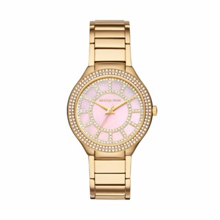 MICHAEL KORS MK3396 KERRY Gold Crystal Glitz Mother of Pearl DialWomens Watch