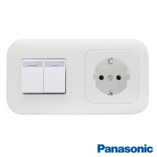 ซ็อกเก็ตสวิตช์คู่ Panasonic Non CP และ 2-gang WEJ553111312