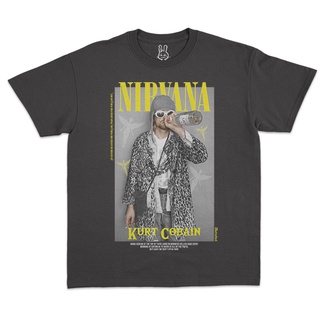 【ใหม่】เสื้อยืดคอกลมเสื้อยืด Nirvana - Kurt Cobain  S-5XL