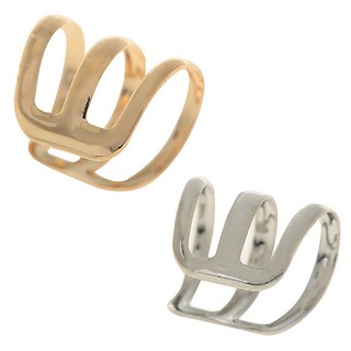 ต่างหูแบบคลิปหนีบสีทองร็อค Stud Earrings