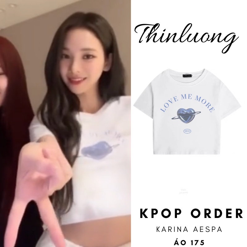 Karina love me more cotton เสื้อยืดคอกลม