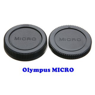 ชุดฝาปิดท้ายเลนส์ + ฝาปิดบอดี้ กล้อง REAR FRONT CAP OLYMPUS MICRO M4/3 body and lens