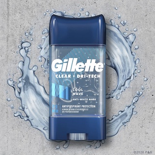 Gillette Clear Gel กลิ่น COOL WAVE สูตร Antiperspirant and Deodorant 72Hrs ขนาด 3.8 oz(107g)