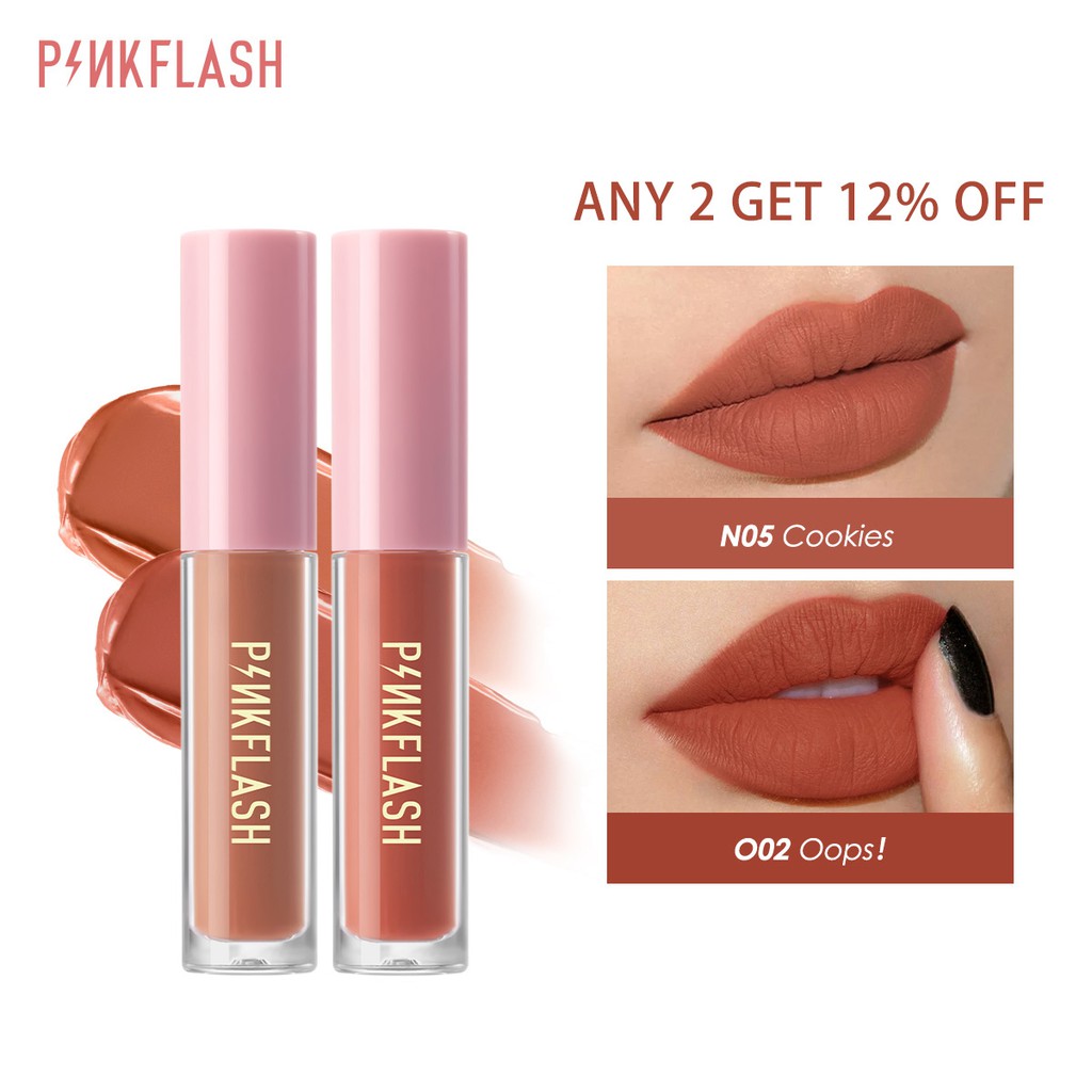 Pinkflash OhMyKiss ลิปสติก เนื้อแมตต์ เพิ่มความชุ่มชื้น ติดทนนาน #8