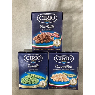 Piselli (ถั่วลันเตา)/Cannellini (ถั่วขาว)/Borlotti (ถั่วแดง) ในน้ำเกลือ Cirio 380 g.