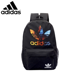 * โปรโมชั่นสินค้าพร้อมส่ง * Adidas กระเป๋าเป้สีดำกระเป๋าเป้สะพายหลังกีฬากลางแจ้งกระเป๋าเดินทางความจุขนาดใหญ่กันน้ำ