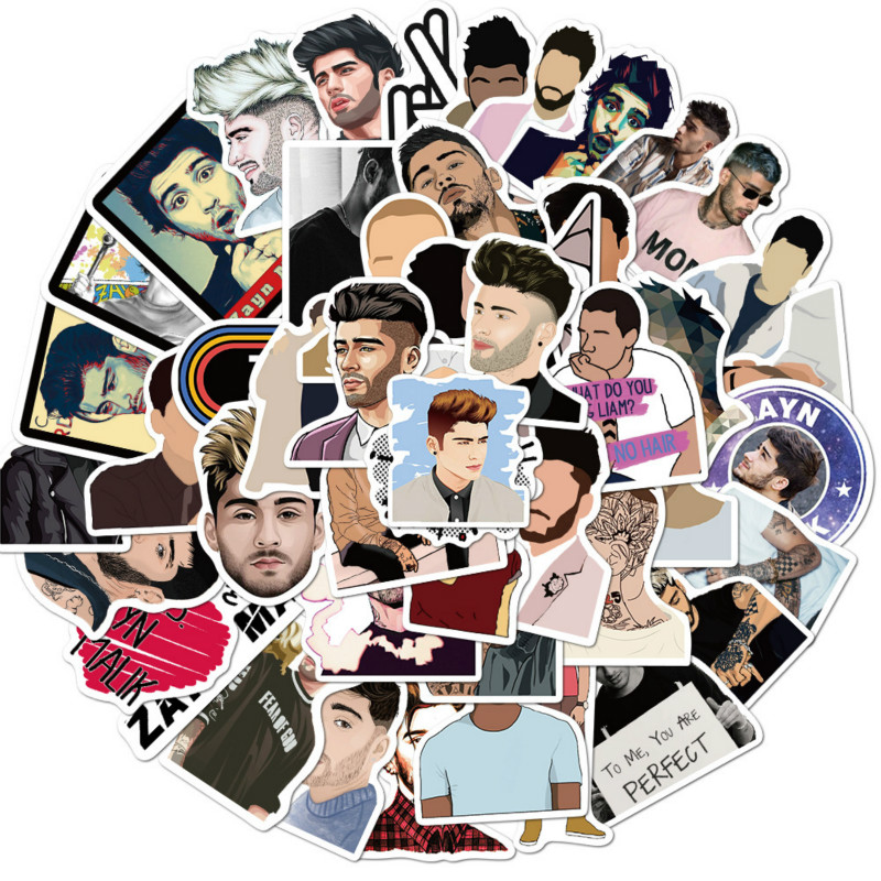 50 ชิ้น Zayn Malik กันน้ํานักร้องสติกเกอร์สําหรับ Tumbler แล็ปท็อป aquaflask