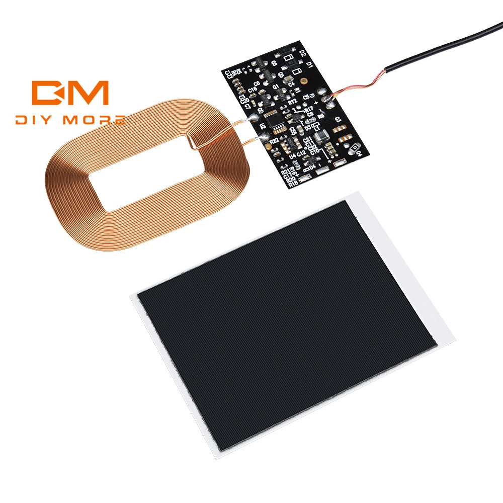 DIYMORE โมดูลรับสัญญาณคอยล์ชาร์จ แบบไร้สาย มาตรฐาน DIY สําหรับที่ชาร์จแบตเตอรี่ 5V 1A 7.5W