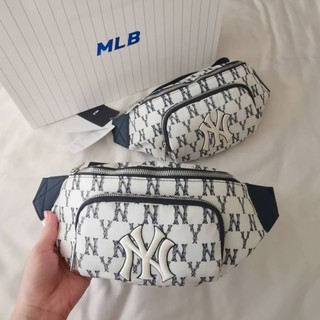 MLB crayon monogram hip sack กระเป๋าคาดอก คาดเอว คาดหลัง สีขาวน้ำเงิน 🤍💙 Size :  H15*L33.5*W7 cm