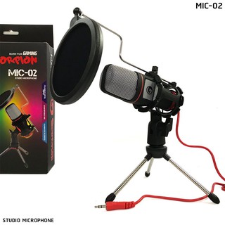 MARVO MIC-02 ไมโครโฟน ตั้งโต๊ะ ระบบ Omnidirectional พร้อมขาตั้ง