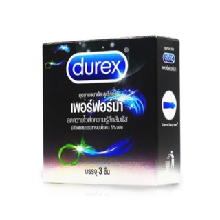 Durex Performa Condom ดูเร็กซ์ เพอร์ฟอร์มา ถุงยางอนามัย ขนาด 52.5 มม. ผิวเรียบ จำนวน 1 กล่อง บรรจุ 3 ชิ้น 13413