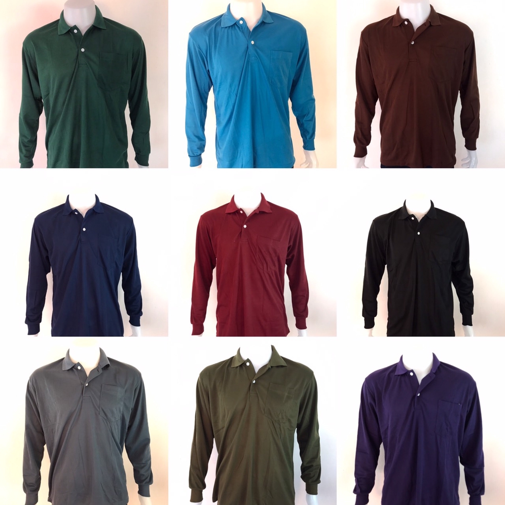 เสื้อคนงาน คอปกแขนยาว newway