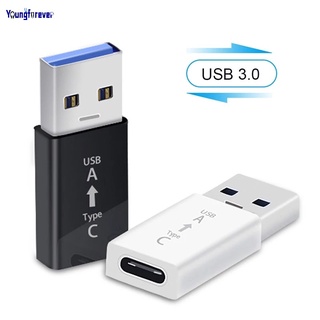 อะแดปเตอร์แปลง Type-C เป็น USB 3.0A ความเร็วสูง สําหรับคอมพิวเตอร์ เชื่อมต่อกับโทรศัพท์มือถือ 1 ชิ้น