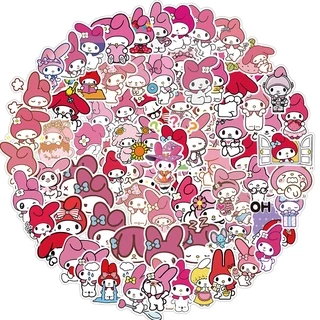 ✨พร้อมส่ง✨SANRIO My Melody sticker มาย เมโลดี้ สติกเกอร์กันน้ำรูปแบบที่แตกต่างกัน 50-100ชิ้น