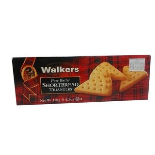 Walkers Butter Shortbread Triangles 150g  วอล์คเกอร์บัตเตอร์ชอร์ตเบรดสามเหลี่ยม 150 กรัม