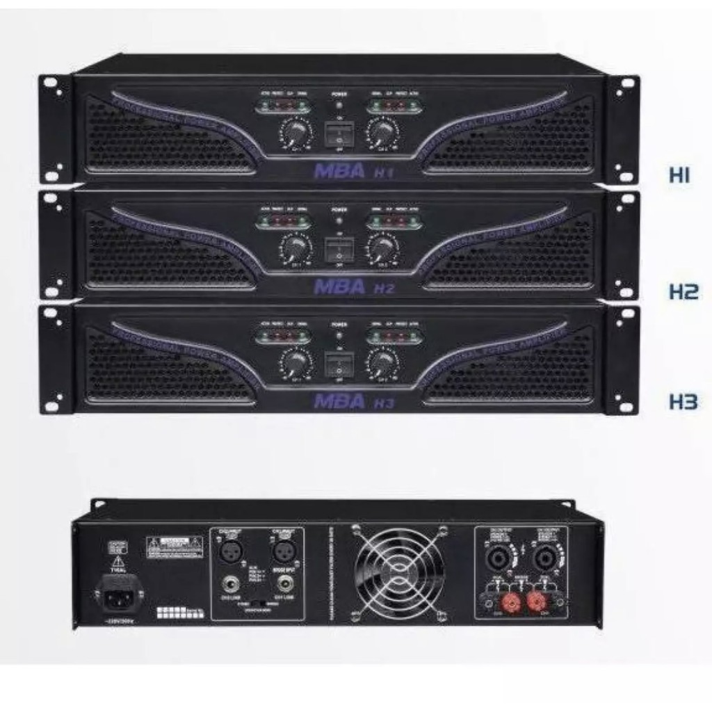 NEW POWER AMPLIFIER 700W เพาเวอร์แอมป์ 700W RMS เครื่องขยายเสียง รุ่น MBA H3