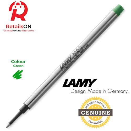 Lamy M63 Rollerball Pen Refill - Green / Roller Ball Pen Refill 1pc Green