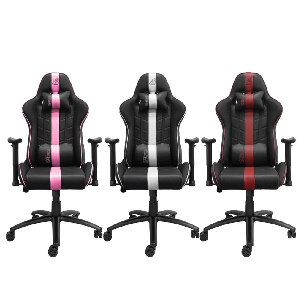 SIGNO E-Sport GC-208 BOOZER Gaming Chair เก้าอี้เกมมิ่ง (รับประกันช่วงล่าง 1 ปี) (White,Red,Pink)