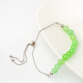 AR-Kang Collection***สร้อยข้อมือDyed Green Jade (เงินแท้92.5%)