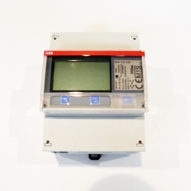 มิเตอร์ 3 เฟส CT/5A แบบ Digital Meter ยี่ห้อ ABB รุ่น B24-113-100 พอร์ตสื่่อสาร M Bus