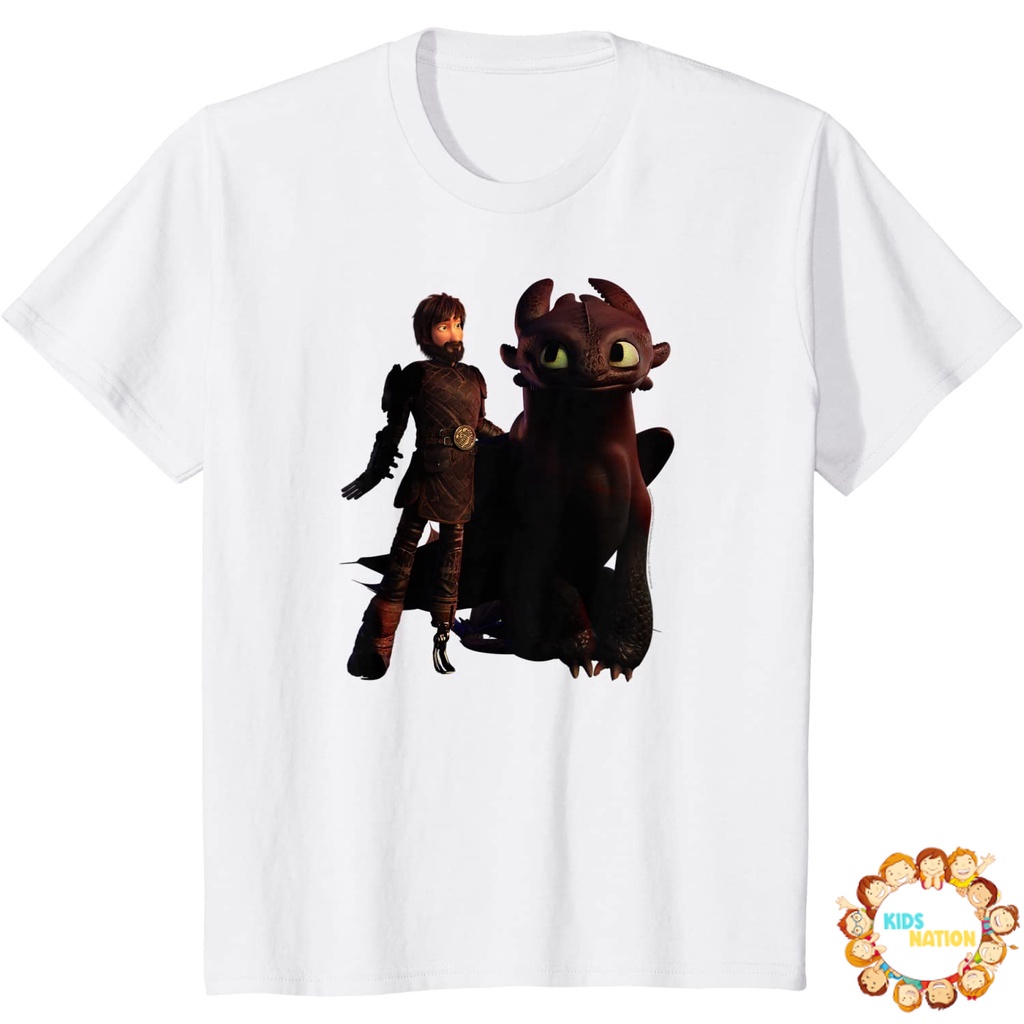 How to Train Your Dragon 3 Hiccup และเสื้อยืด Toothless