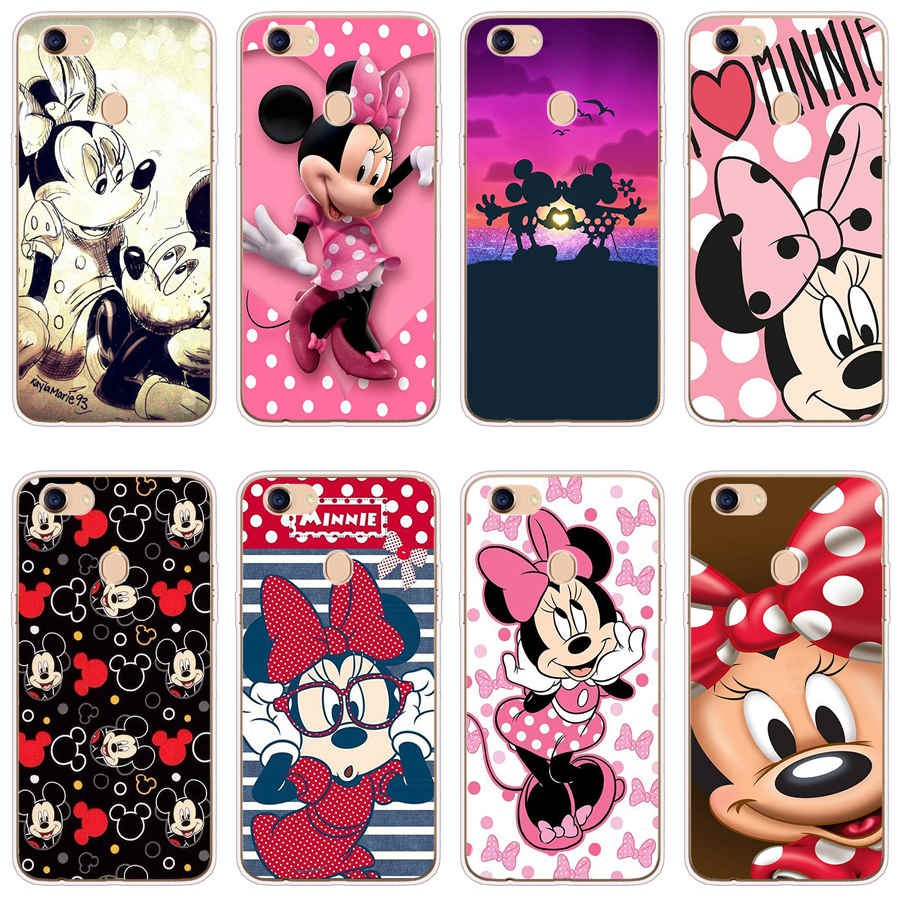OPPO A39 A57 Reno 2 A12 A83 F5 F7 A73 Case TPU Soft Silicon Protecitve Shell Phone casing Cover Mickey Minnie Mouse